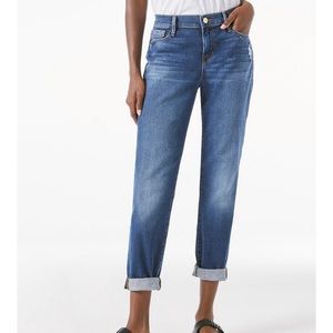 Pristine Frame Denim Le Garçon mid-rise boyfriend jeans in Azure